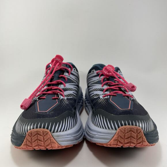 Hoka One One Speedgoat 4 Running Shoe Women Size 9 Purple Sneaker Vibram Trail - Picture 2 of 12